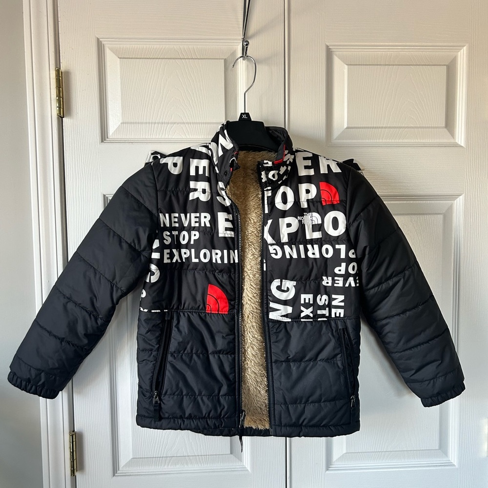The North Face Sherpa Lined Reversible Coat with detachable/reversible hood